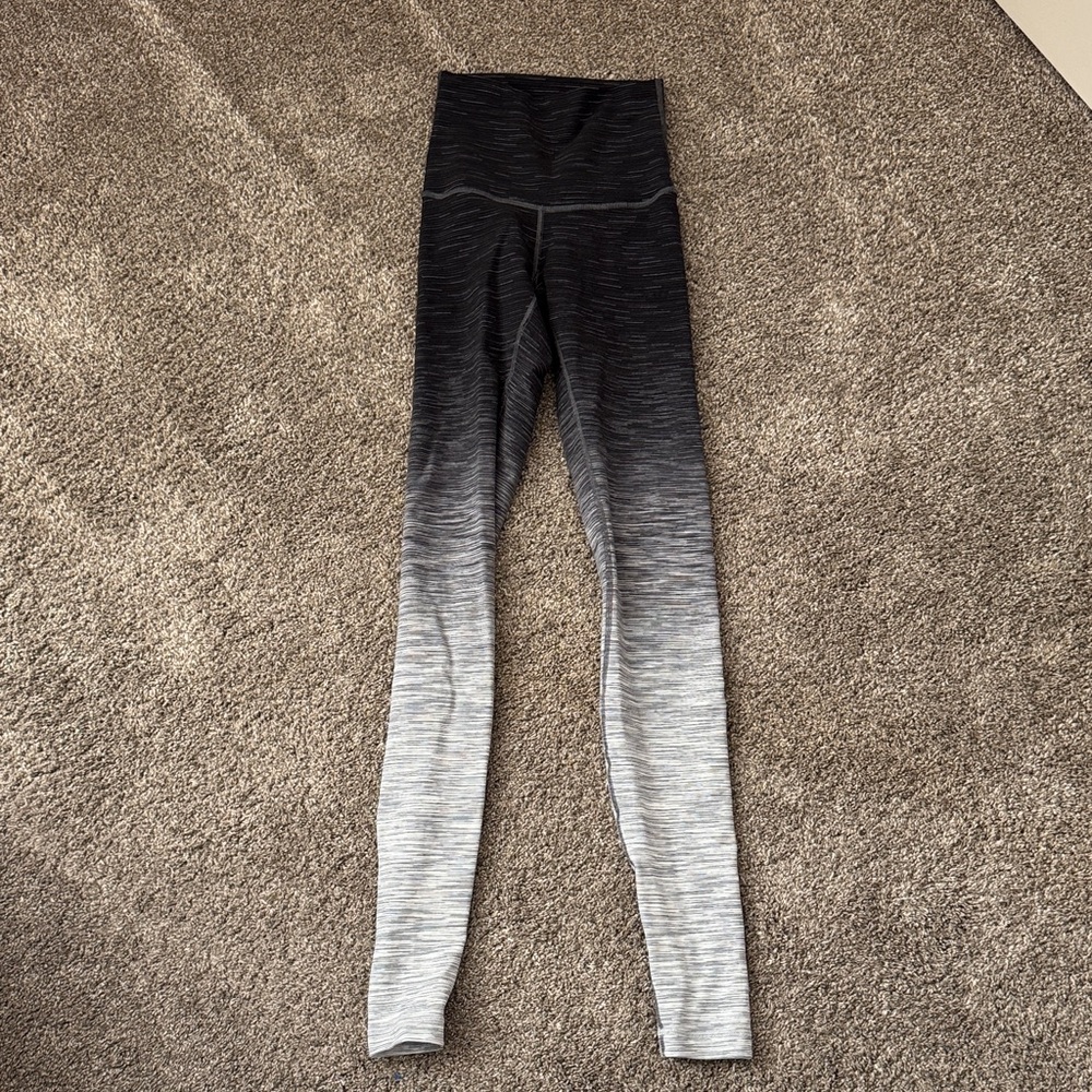 lululemon athletica Gradient Black to Gray/White Leggings